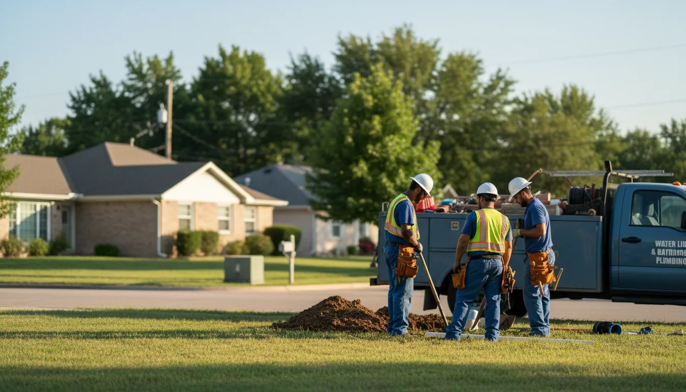 Residential water line and bathroom plumbing service in Linwood, NE